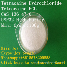 USP Tetracaine HCl High Purity Tetracaine Hydrochloride Tetracaine HCl CAS 136-47-0 Local Anesthetic API Pain Relief